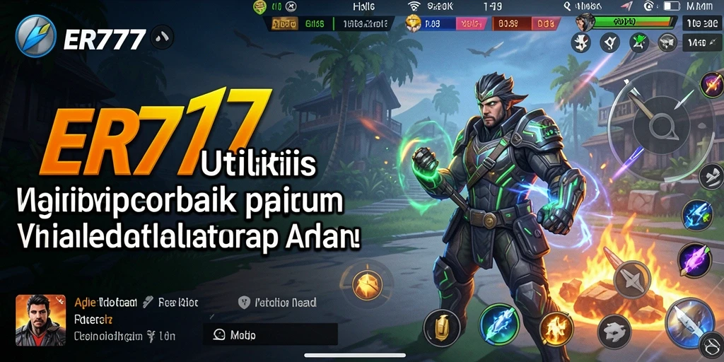 Tampilan antarmuka utama ER777 dengan fitur utilitas yang intuitif.