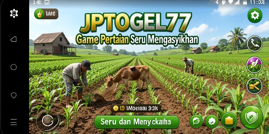 Tampilan gameplay seru dari JPTOGEL77 yang menampilkan aktivitas pertanian.
