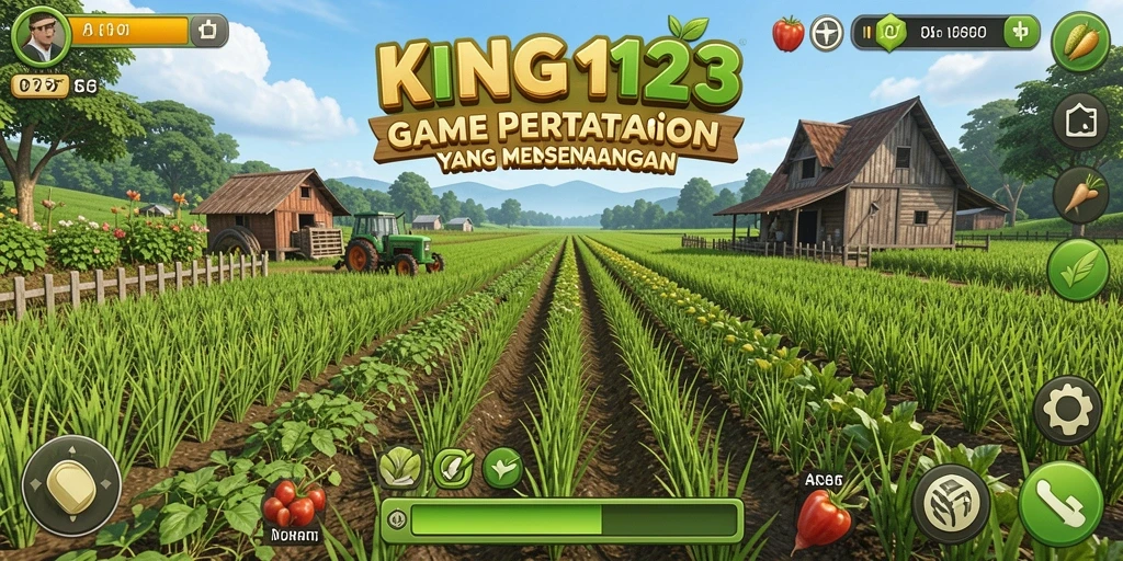Screenshot KING123 menampilkan gameplay yang menarik dengan aktivitas pertanian.