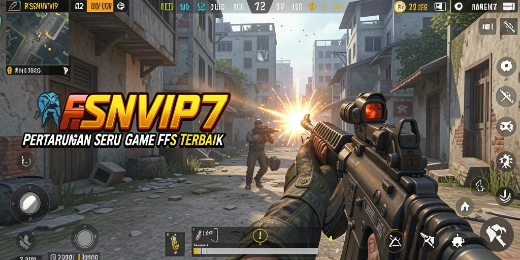 Tangkapan layar gameplay mencolok dari RSNVIP7 yang menampilkan aksi FPS yang mengesankan.