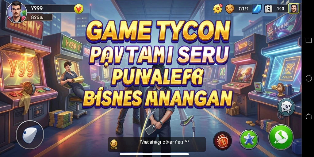Tampilan gameplay Y89 yang menarik saat mengelola bisnis Tycoon.